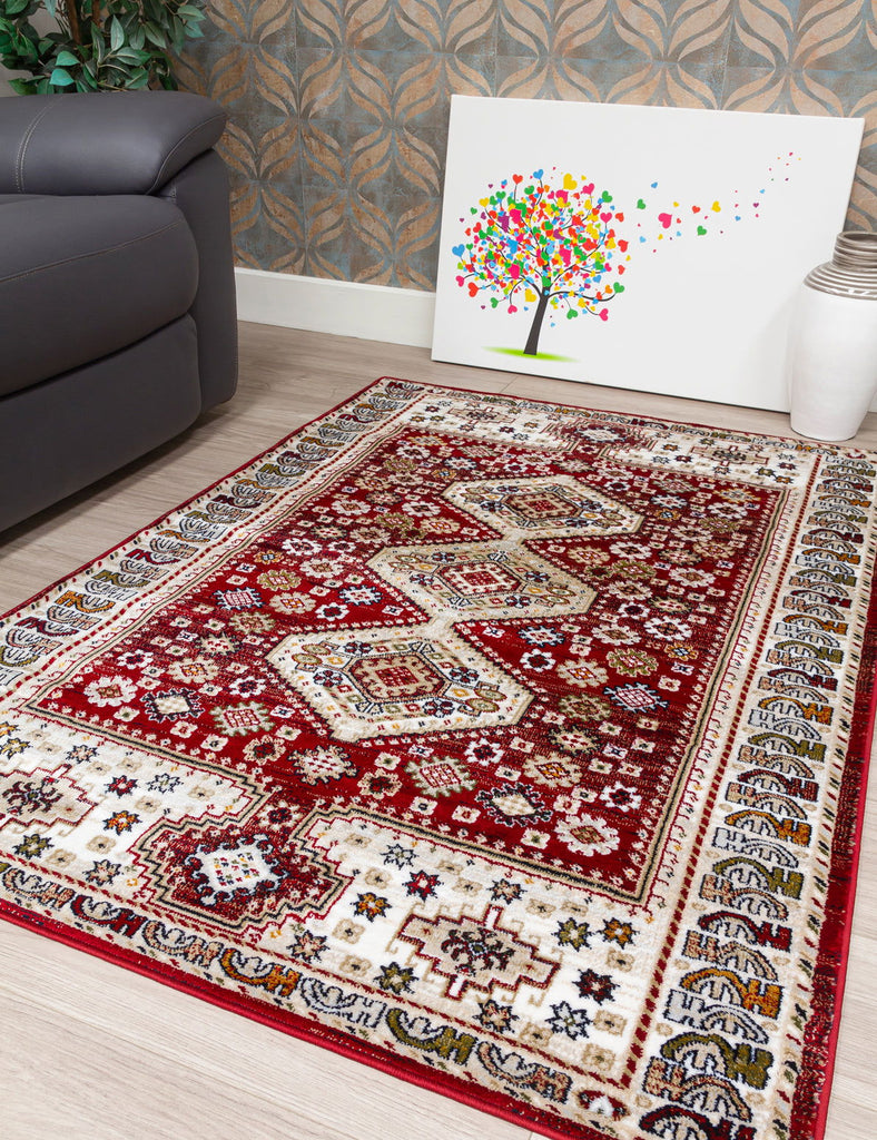 Aziza Katana Rug - Red - MacCarthys