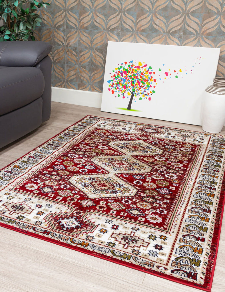 Aziza Katana Rug - Red - MacCarthys