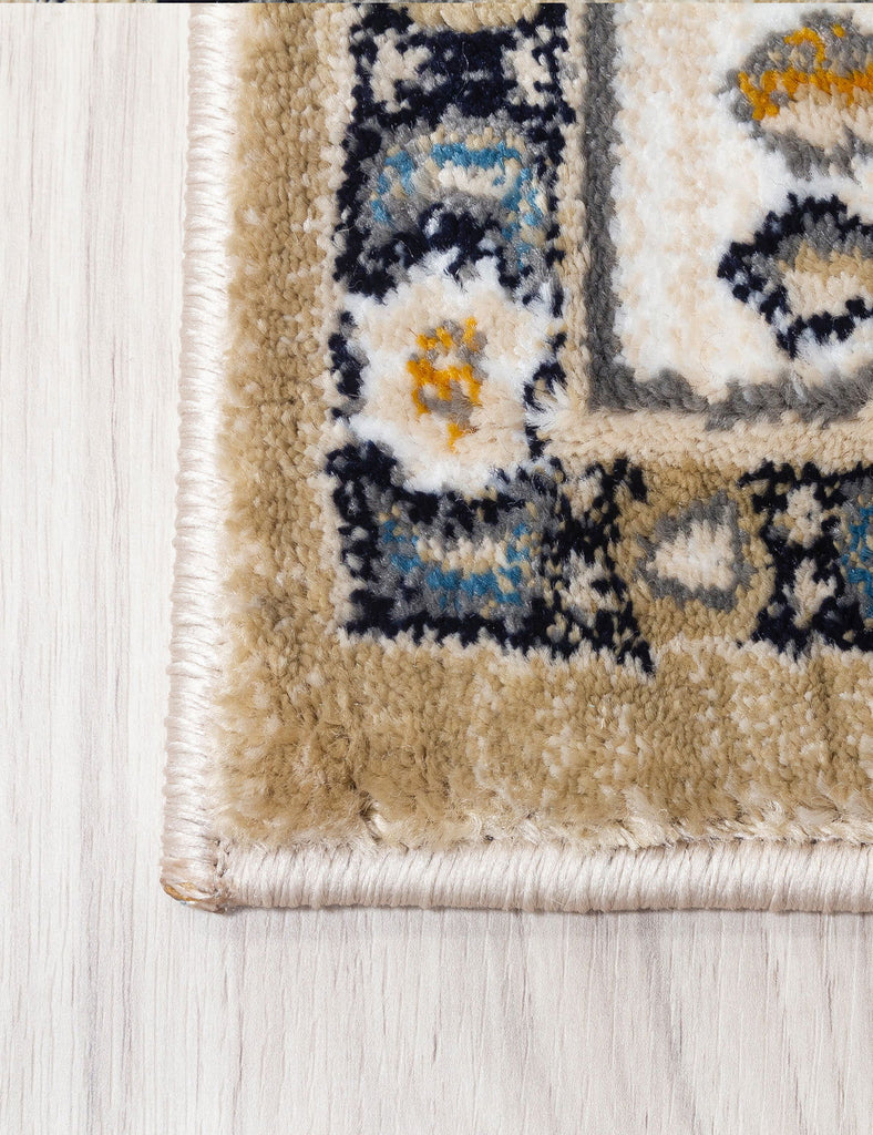 Aziza Medallion Rug - Beige - MacCarthys