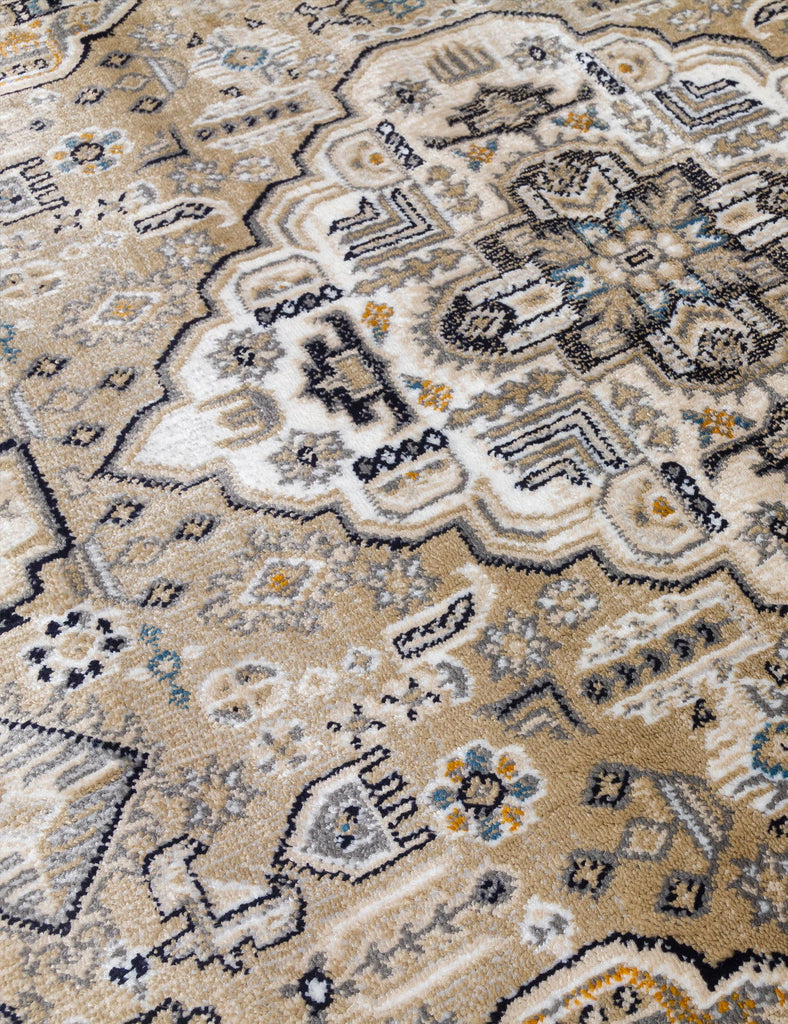 Aziza Medallion Rug - Beige - MacCarthys