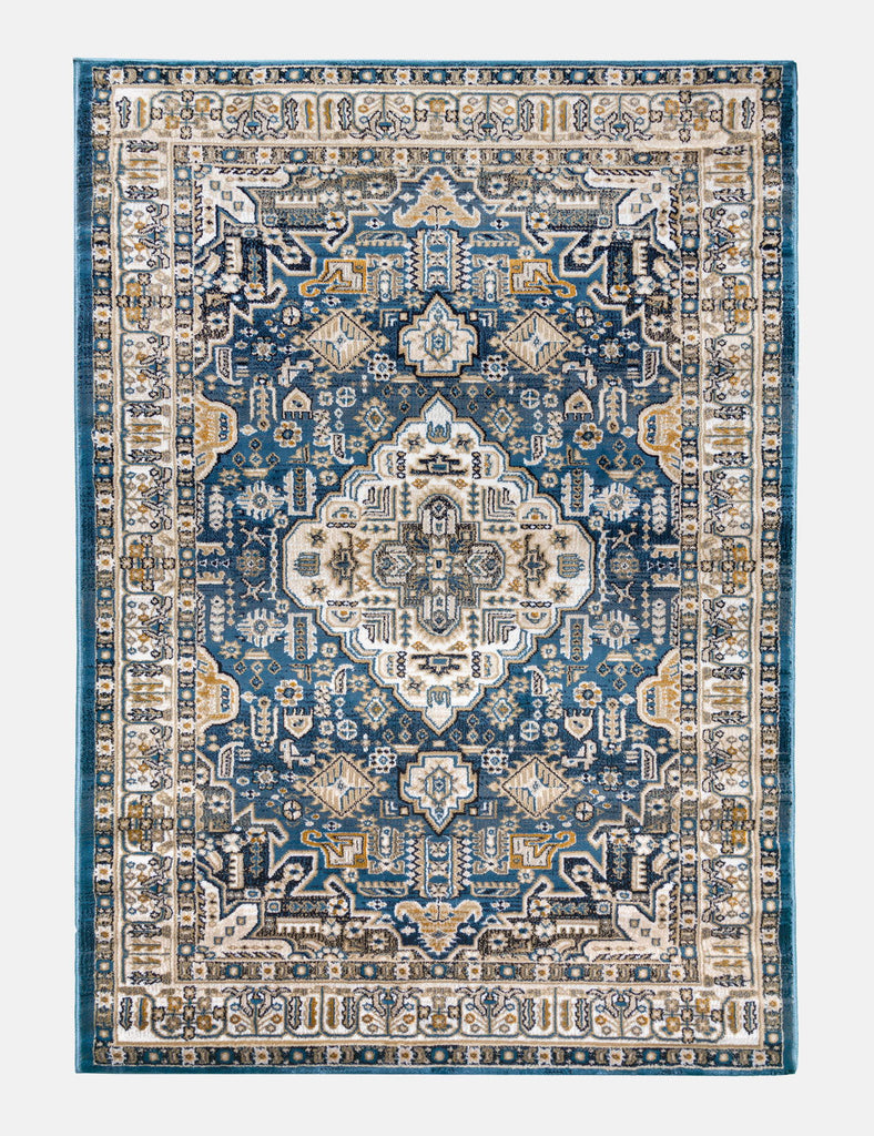 Aziza Medallion Rug - Blue - MacCarthys