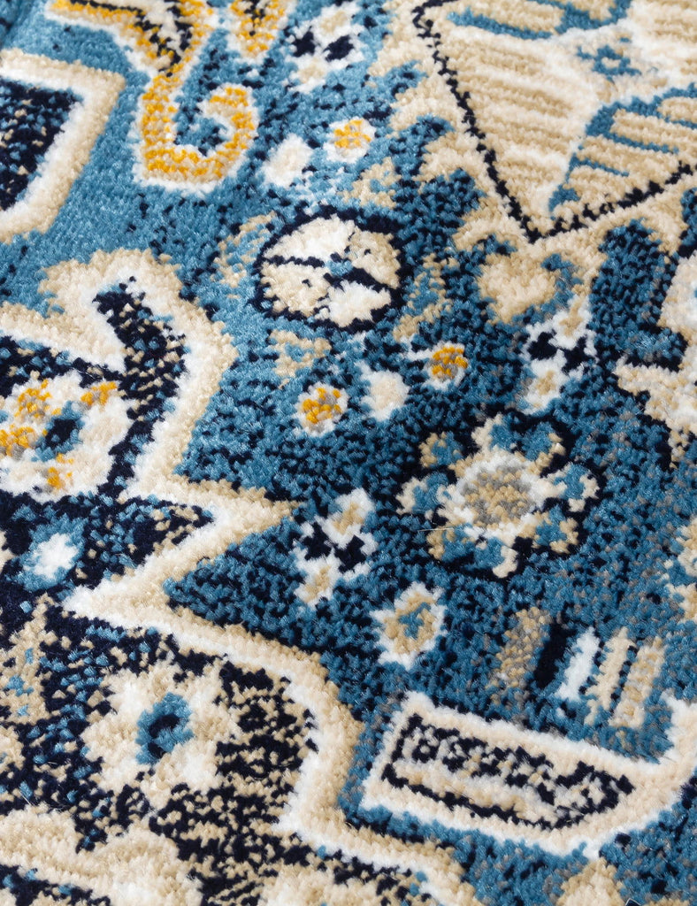 Aziza Medallion Rug - Blue - MacCarthys