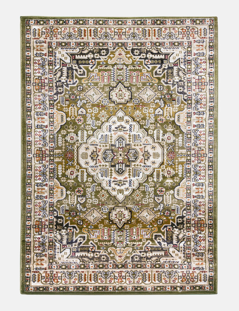 Aziza Medallion Rug - Green - MacCarthys