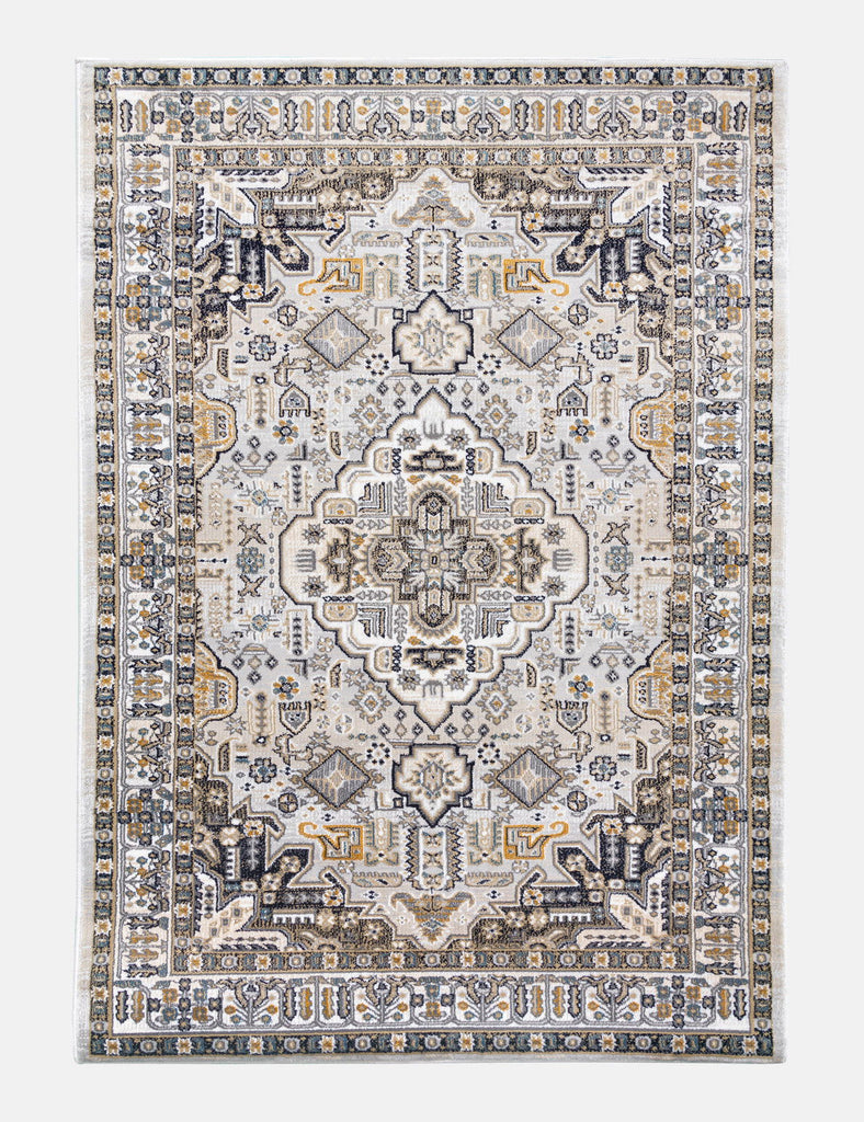 Aziza Medallion Rug - Grey - MacCarthys