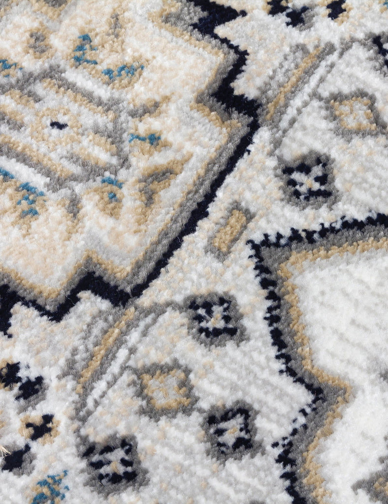 Aziza Medallion Rug - Grey - MacCarthys