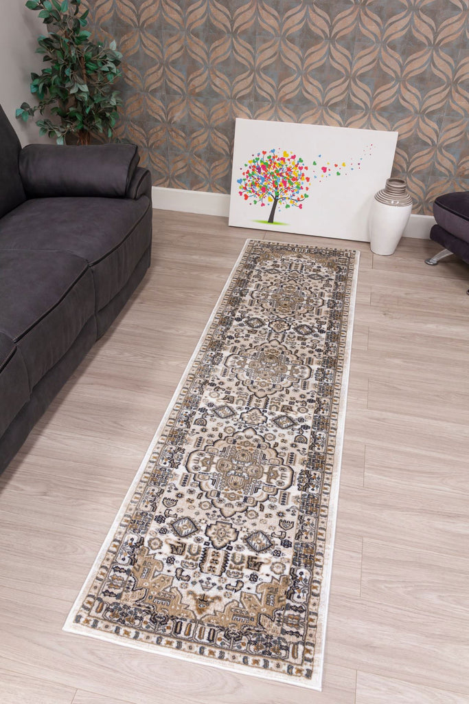 Aziza Medallion Rug - Natural - MacCarthys