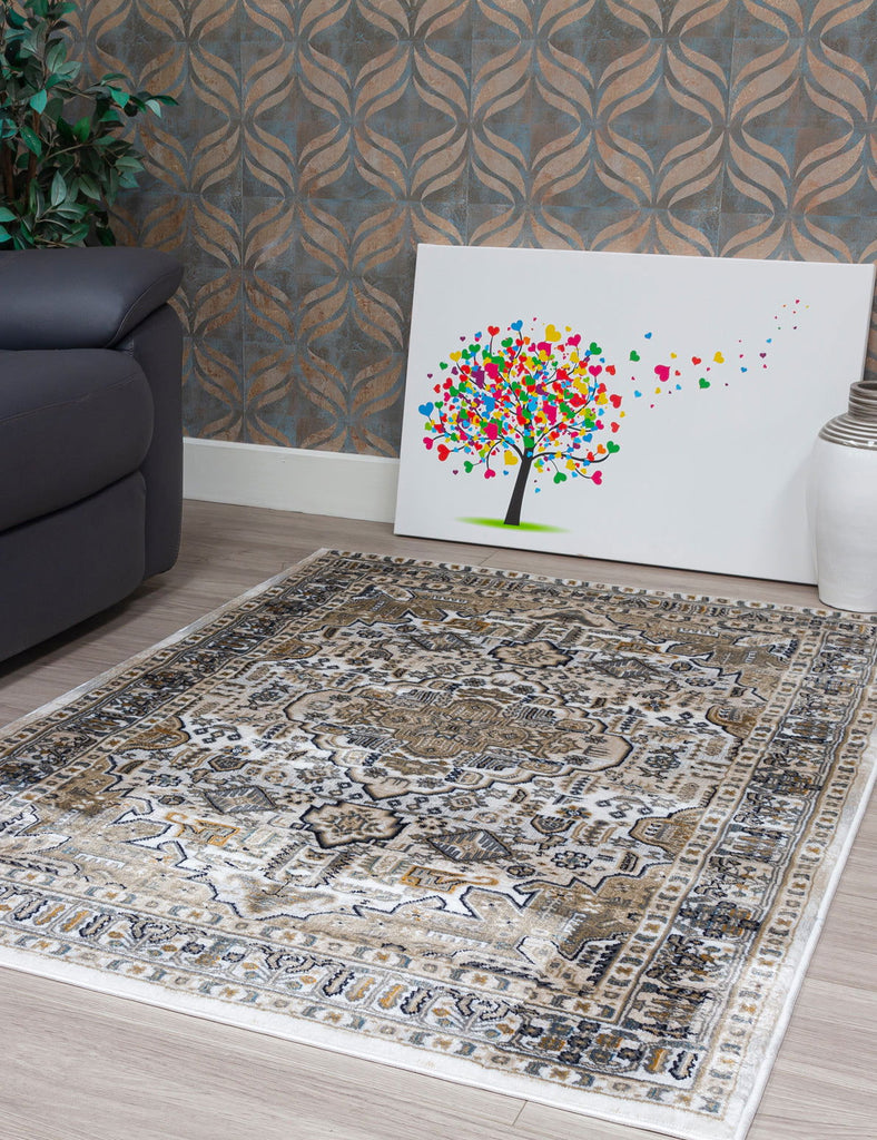 Aziza Medallion Rug - Natural - MacCarthys