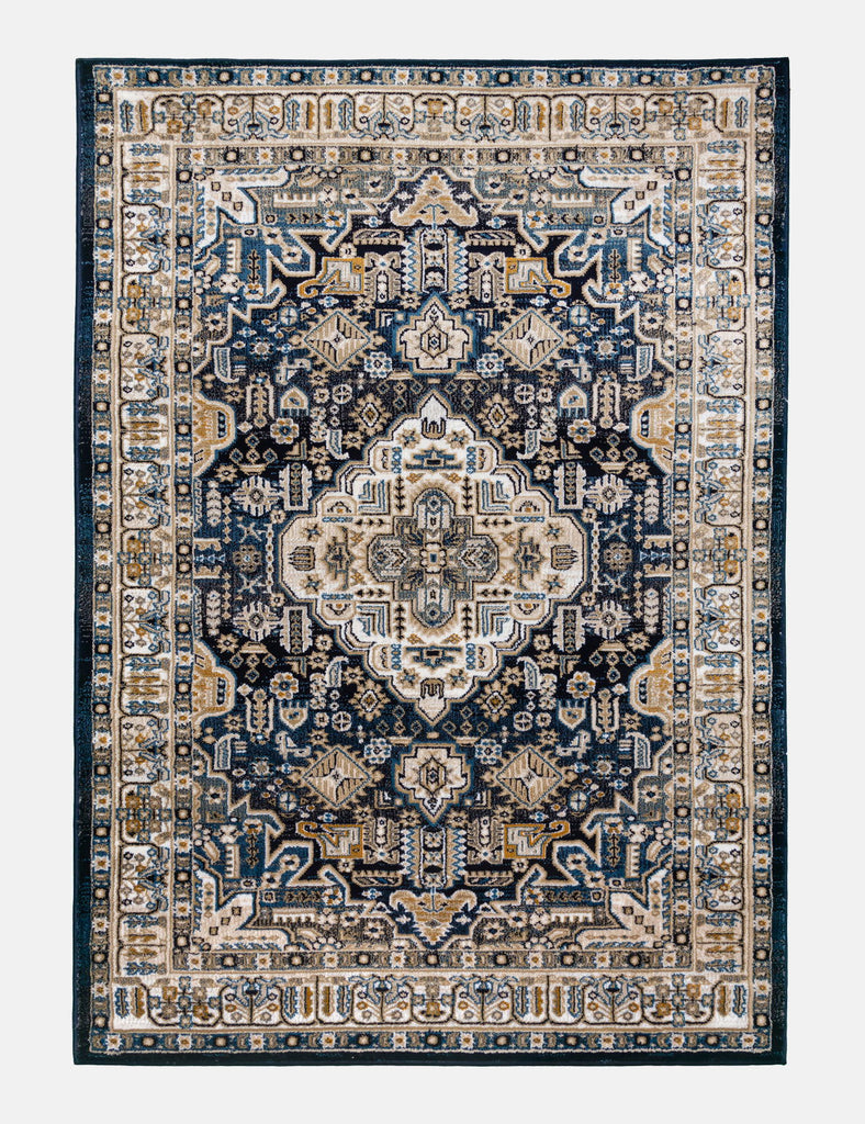 Aziza Medallion Rug - Navy - MacCarthys