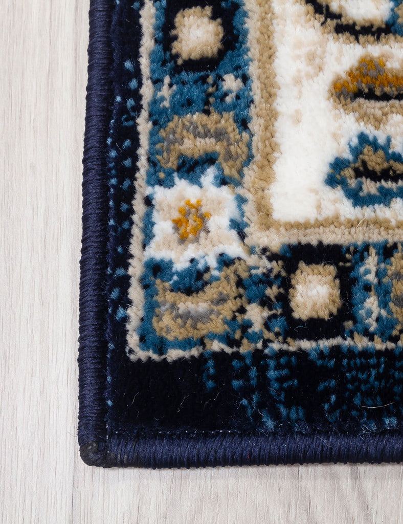 Aziza Medallion Rug - Navy - MacCarthys