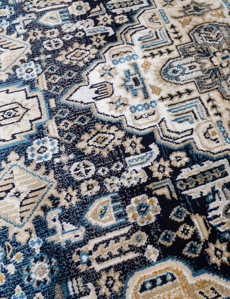 Aziza Medallion Rug - Navy - MacCarthys