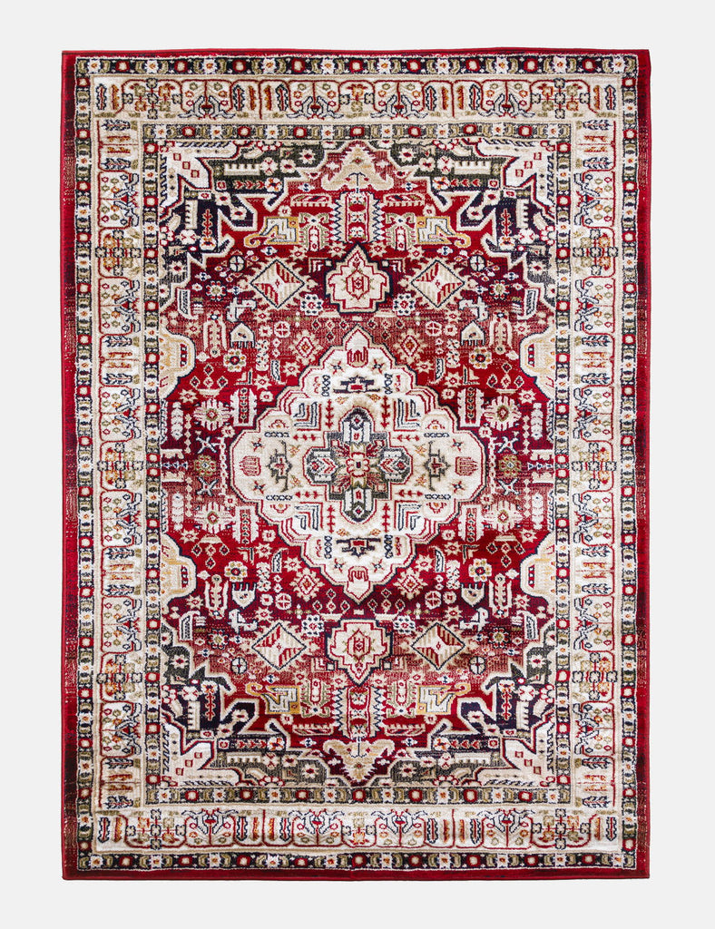 Aziza Medallion Rug - Red - MacCarthys