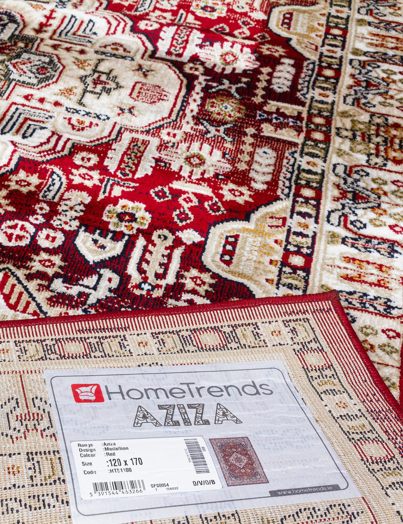 Aziza Medallion Rug - Red - MacCarthys