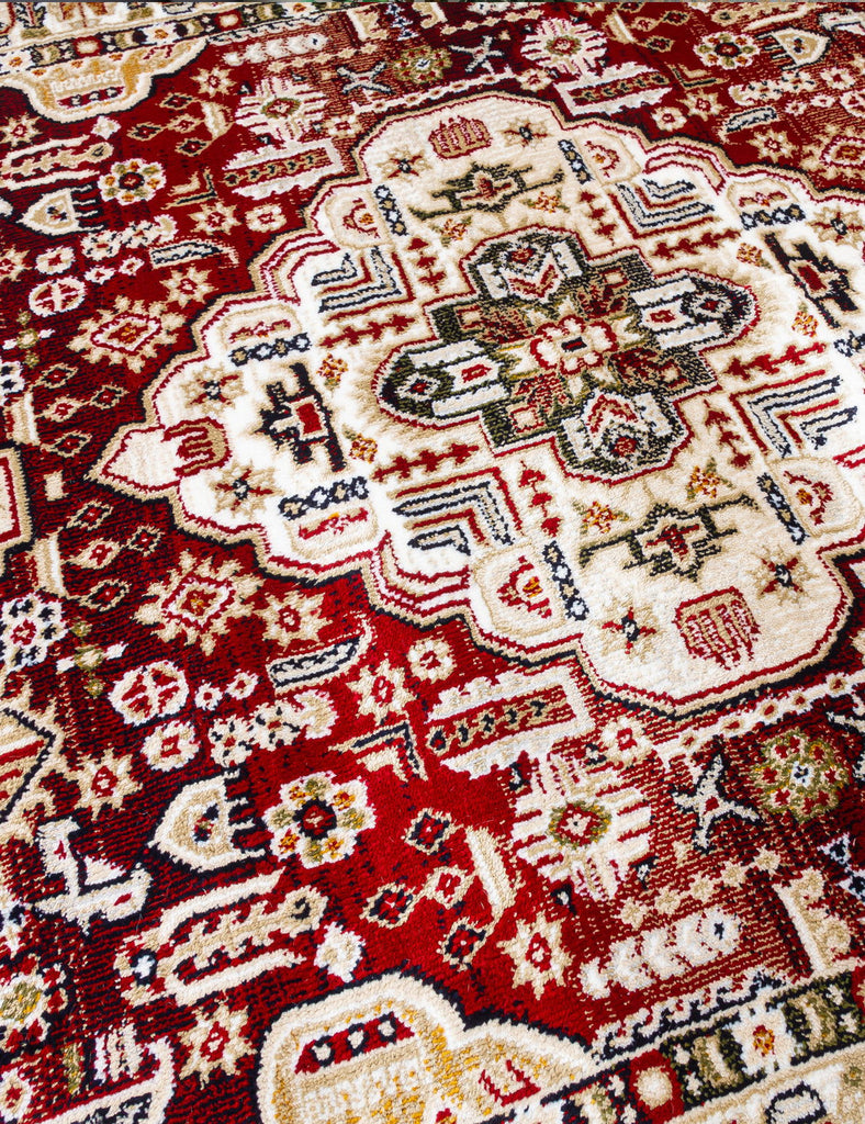 Aziza Medallion Rug - Red - MacCarthys