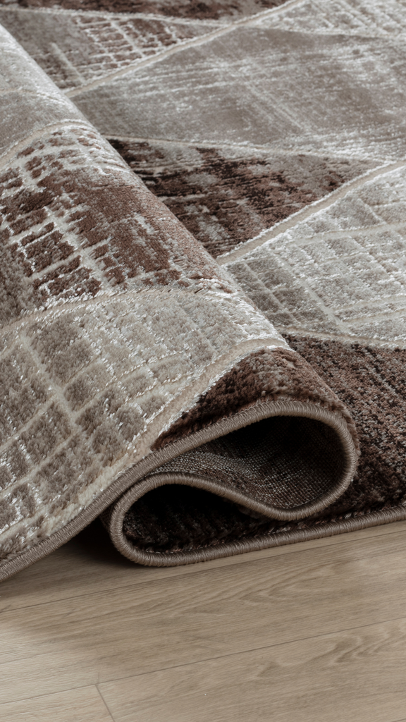 Berika Diamond Light Brown/Beige Rug - MacCarthys