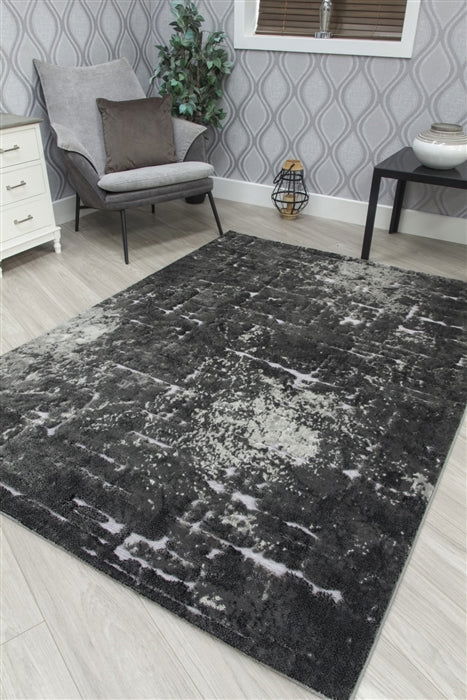 Bellini Mirage Dark Grey/Black Rug - MacCarthys