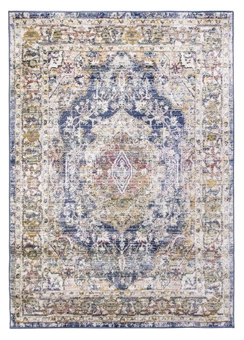 Boho Medallion - Distressed Blue Rug - MacCarthys