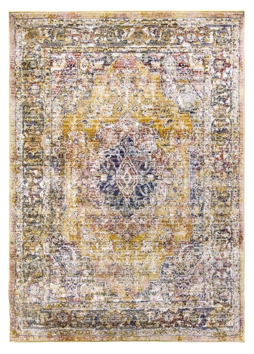 Boho Medallion - Distressed Ochre Rug - MacCarthys