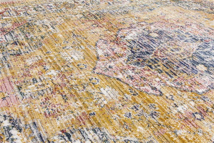 Boho Medallion - Distressed Ochre Rug - MacCarthys