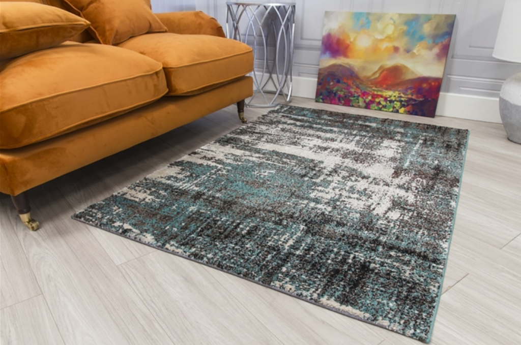 Callisto Accents - Green Abstract Rug - MacCarthys