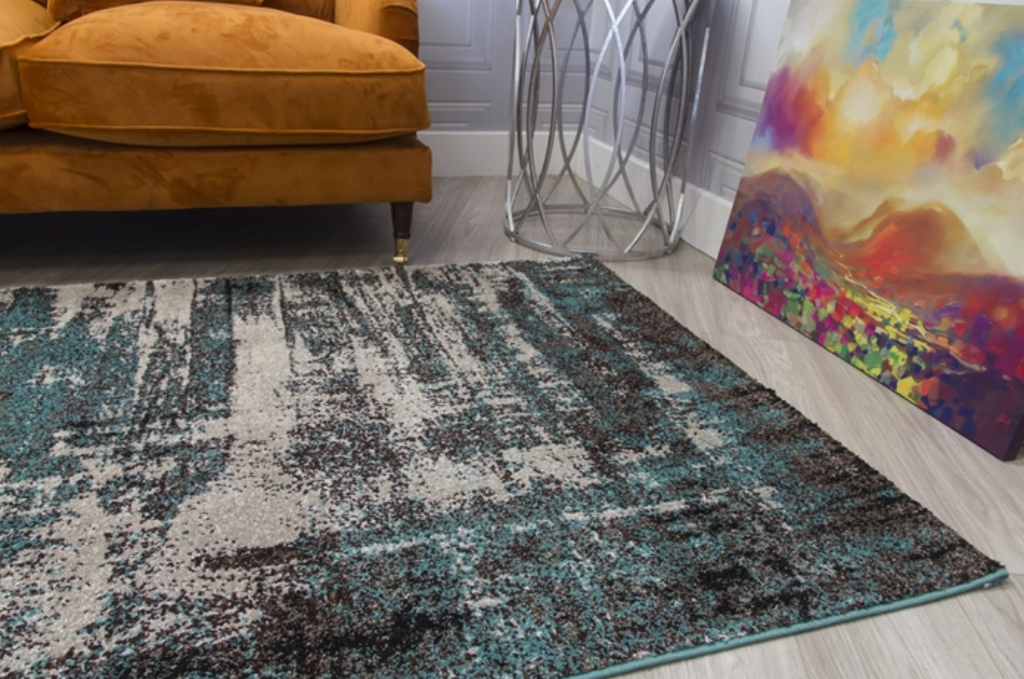 Callisto Accents - Green Abstract Rug - MacCarthys