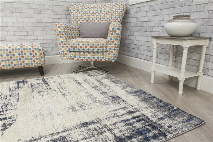 Callisto Accents - Navy Abstract Rug - MacCarthys