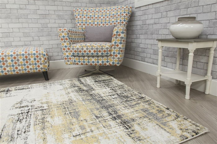 Callisto Accents - Yellow Abstract Rug - MacCarthys