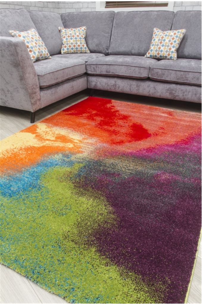 Candy Pinwheel Multicoloured Rug - MacCarthys