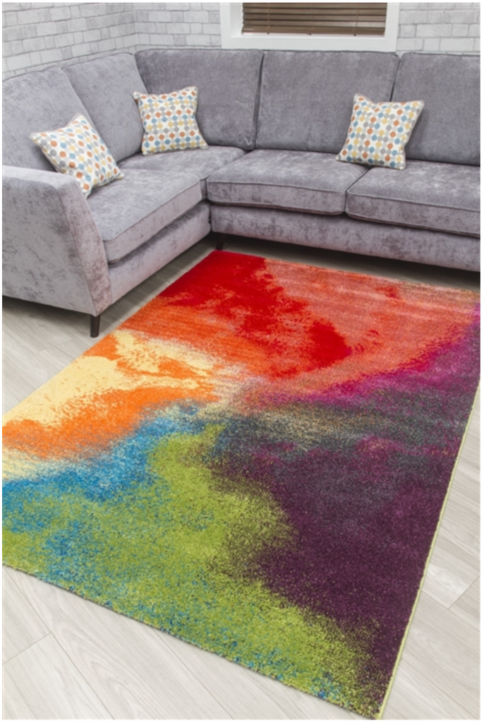 Candy Pinwheel Multicoloured Rug - MacCarthys