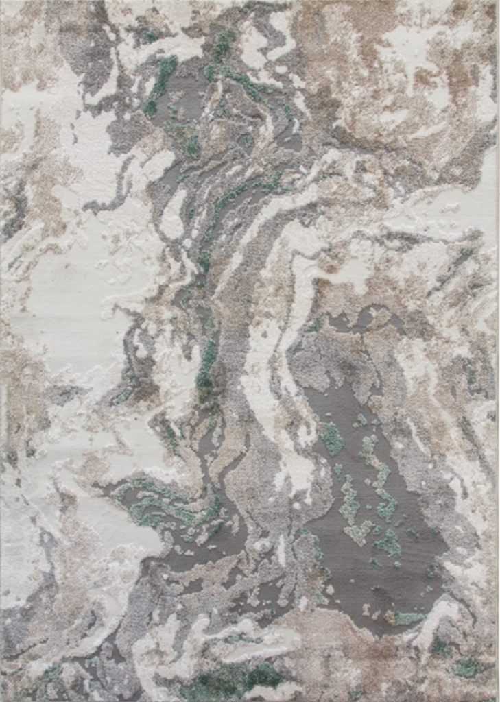 Casino Marble - Green Greige Abstract Rug - MacCarthys