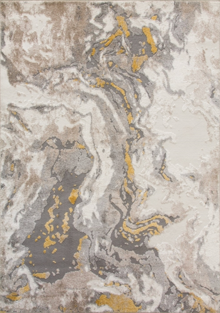 Casino Marble - Ochre Abstract Rug - MacCarthys