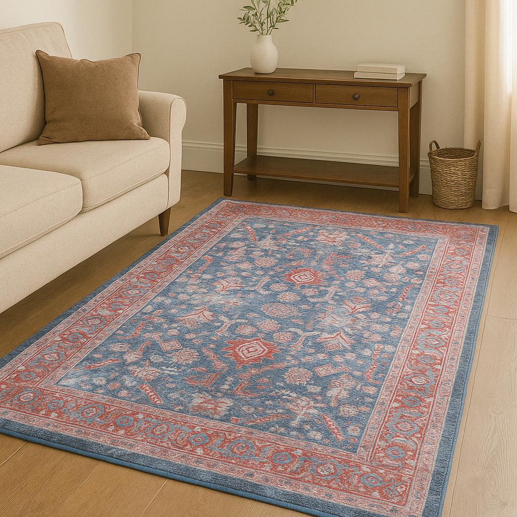 Blue/Red Rug | Modena Kali | Traditional Style Rug