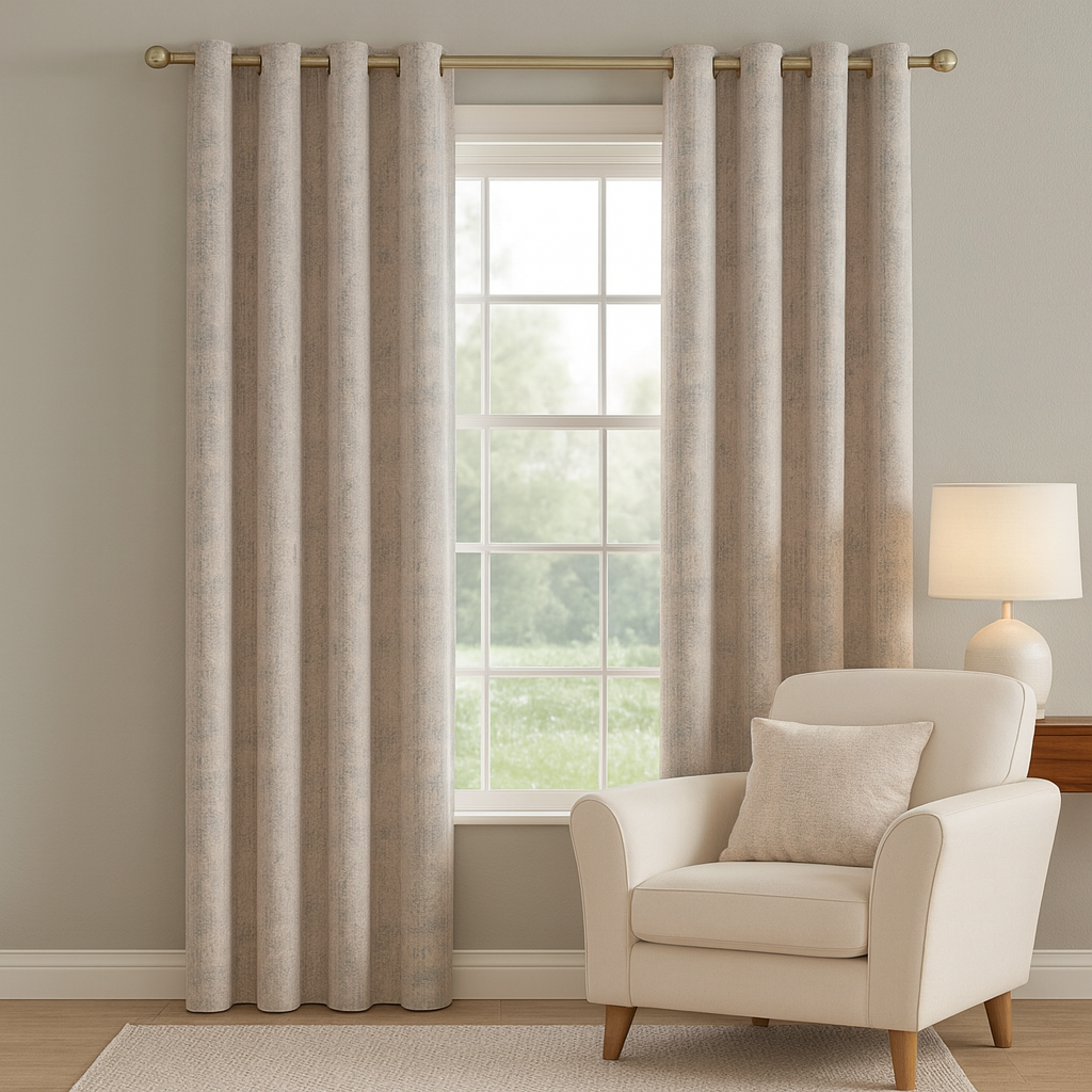 Duck Egg Thermally Interlined Curtains | Minimal Pattern | Fiesta