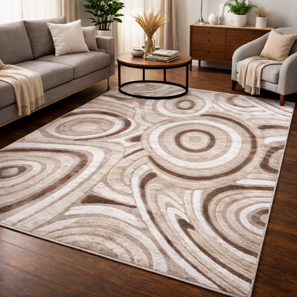 Beige Rug | Alessia Oasis | Abstract Pattern Rug