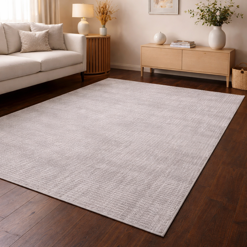 Grey/Silver Rug | Elements Crisscross | Minimal Style Rug