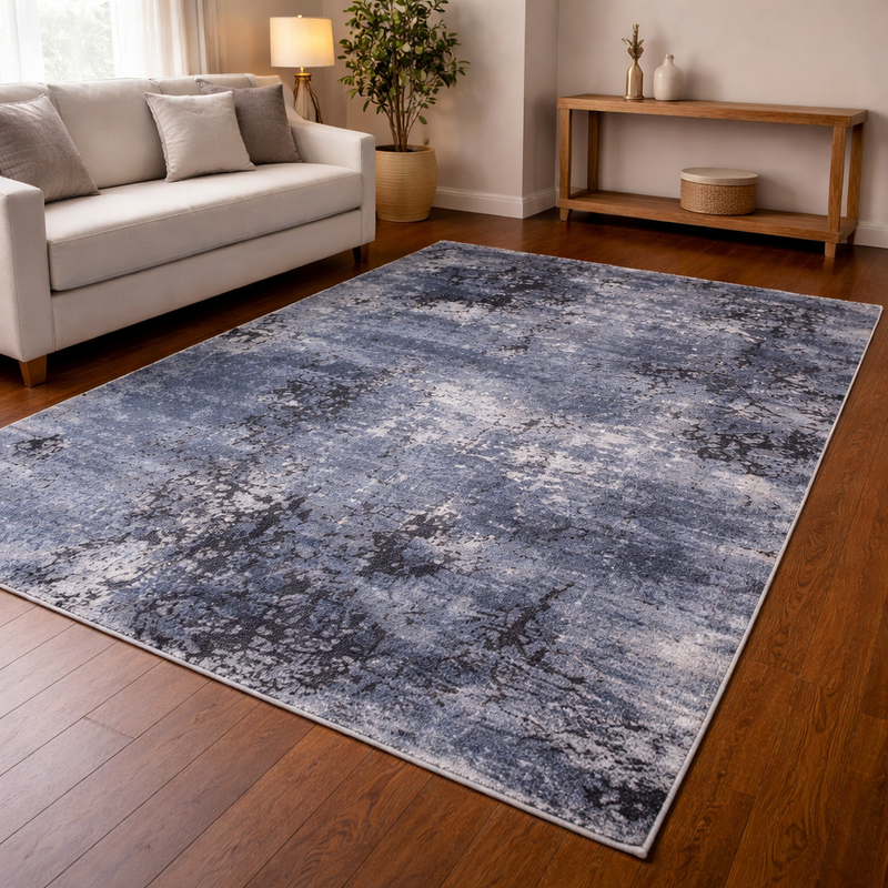 Grey/Black Rug | Rococo Shadows | Minimal Style Rug