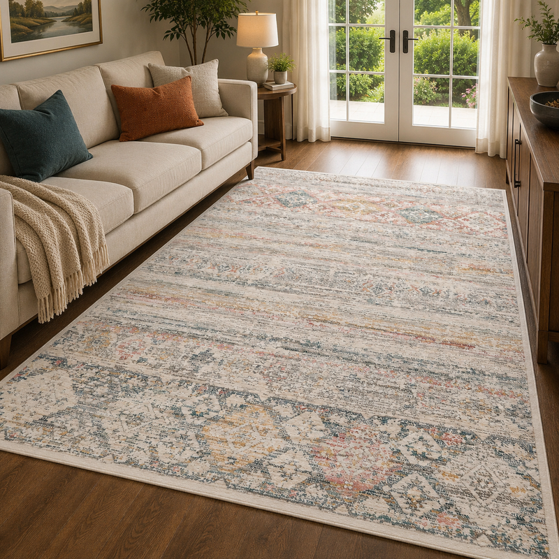 Urco Nova Pioneer Orange & Beige Classic Bohemian Rug