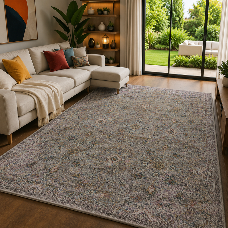 Prestige Sojourn Jebel Grey & Brown Vintage Oriental Rug