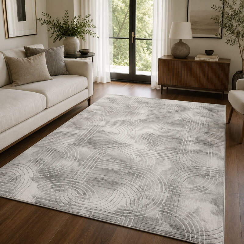 Urco Petra Tulum Grey & White Modern Contemporary Rug