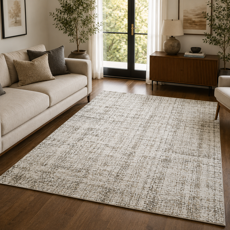Urco Petra Palmyra Natural & Grey Minimal Luxury Contemporary Rug