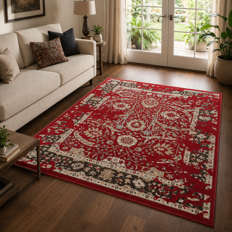 Prestige Parisa Alia Red & White Oriental Vintage Rug