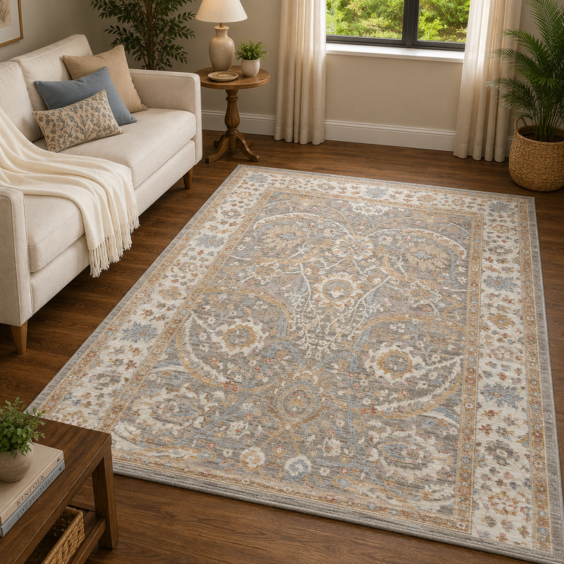 Prestige Viana Alia Grey & Beige Oriental Vintage Rug