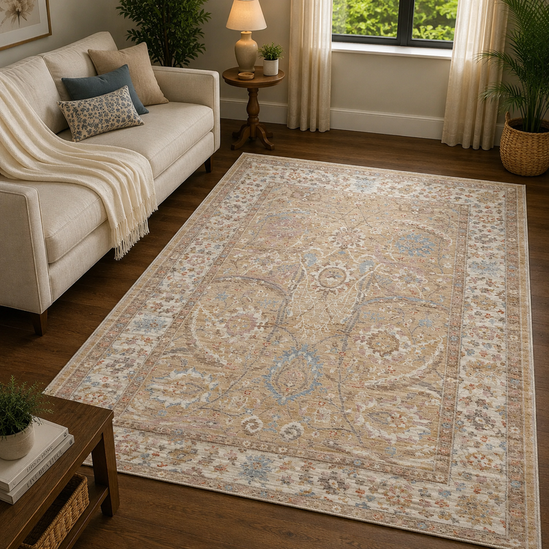 Prestige Viana Alia Biege & Brown Oriental Vintage Rug