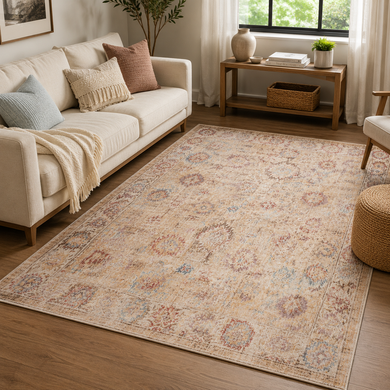Prestige Alia Biege & Cream Bohemian Vintage Rug