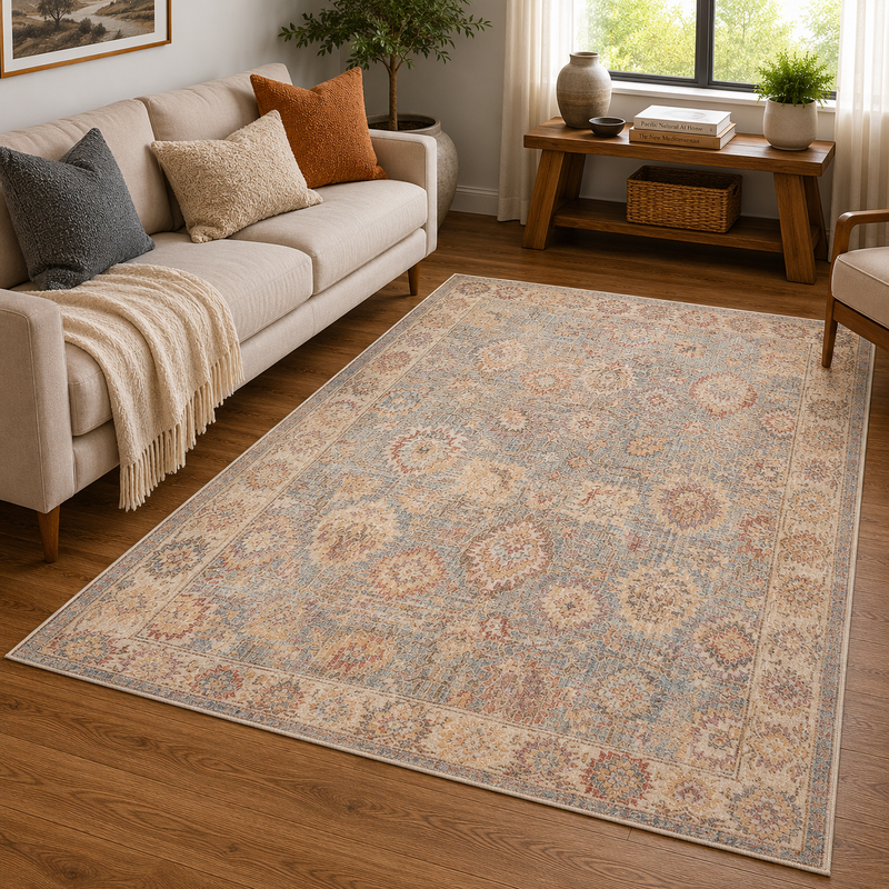 Prestige Alia Biege & Grey Bohemian Vintage Rug