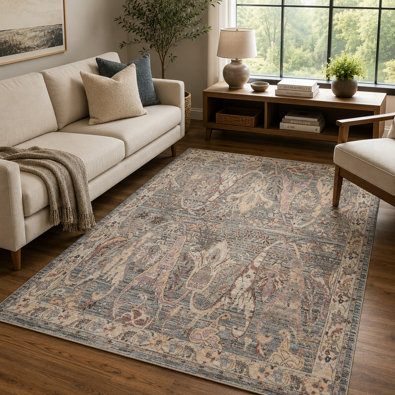 Prestige Alia Biege & Grey Classic Vintage Rug