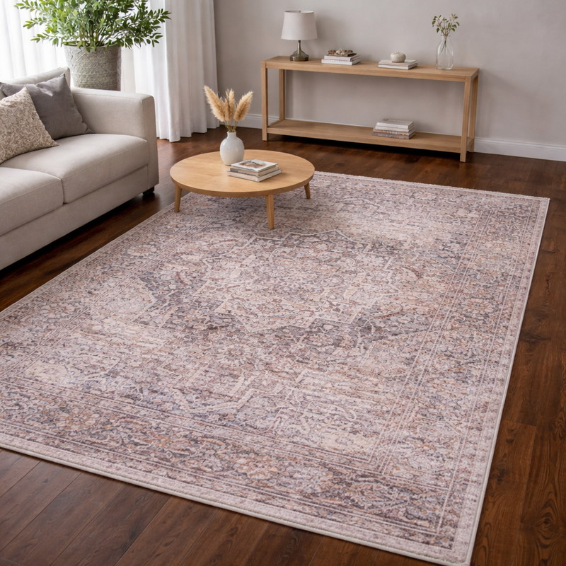 Kashmera Kamran Blue & Orange Oriental Bohemian Rug