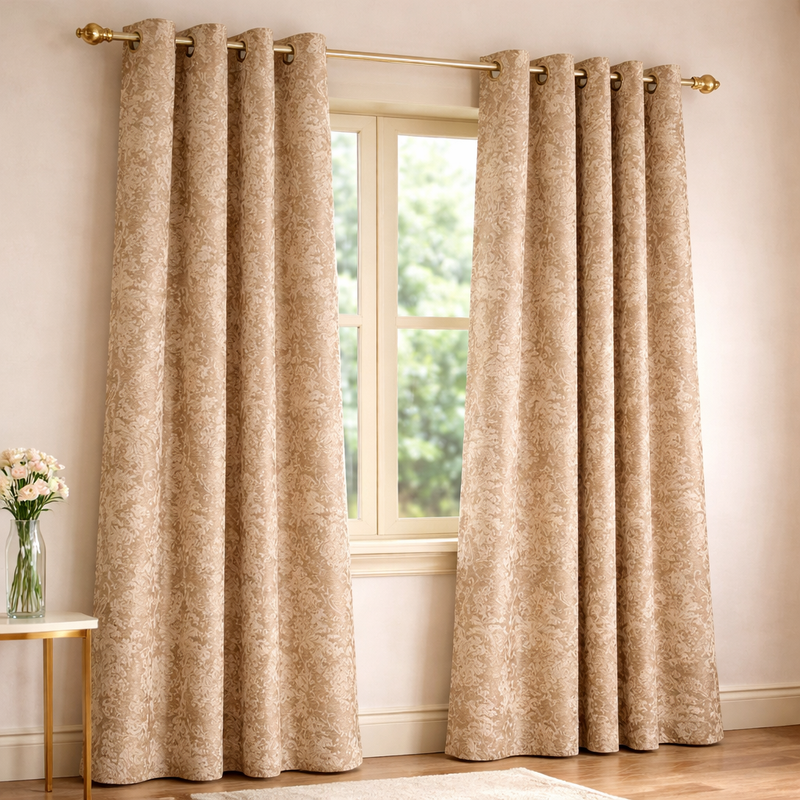 Abel Salmon Thermal Lined Curtain | Oriental Style