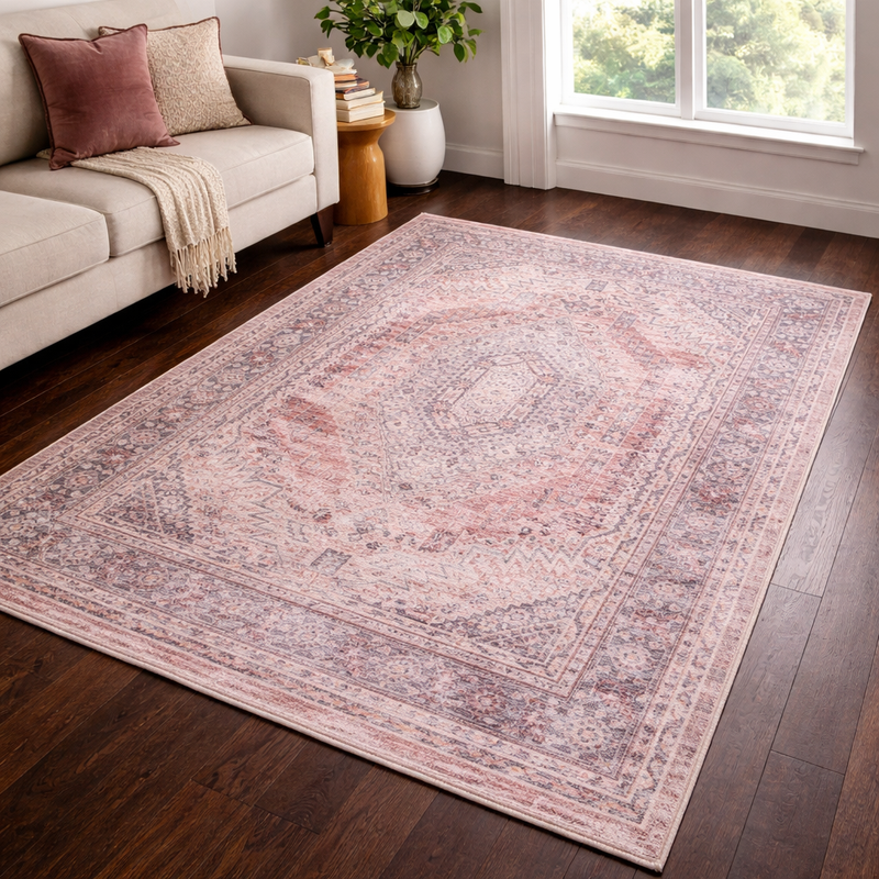 Kashmera Milos Red & Beige Oriental Bohemian Rug