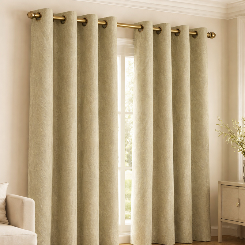 Duck Egg Interlined Curtains | Minimal Pattern | Marseilles