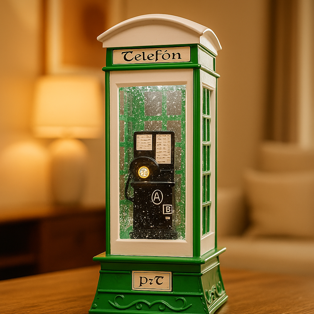 Irish Glitter Telephone Box - LED